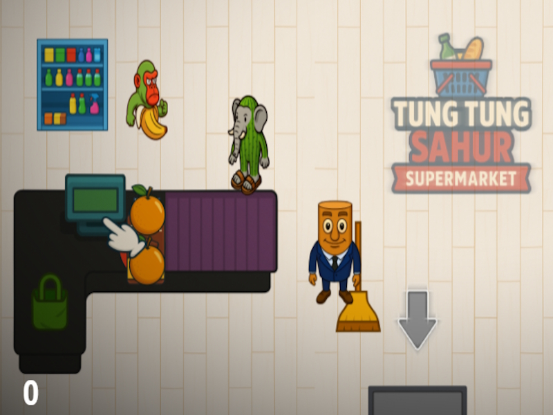 Spel Tung Tung Sahur Supermarket på nätet