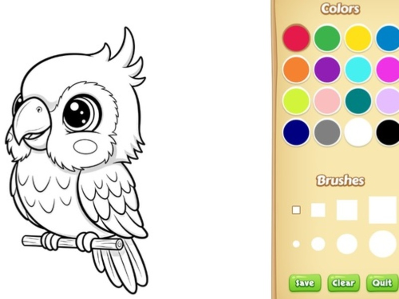 Spel Kawaii djur målarbok på nätet