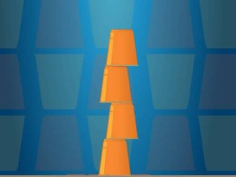 Spel Cups Tower Builder på nätet